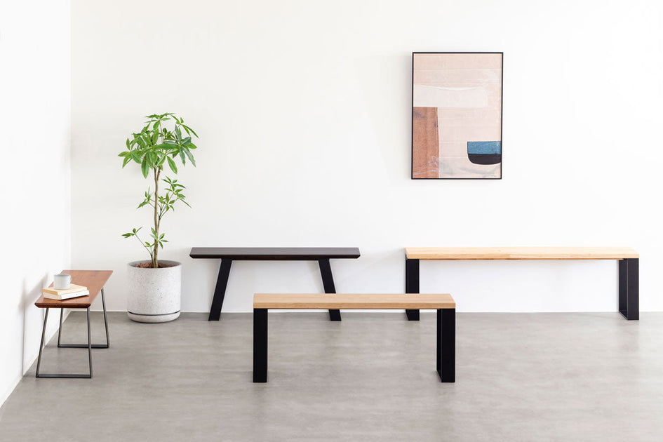 【1点物】デザイナー製作3way家具（ベンチ / ローテーブル / シェルフ） Kanademono_RubberBenchLine-