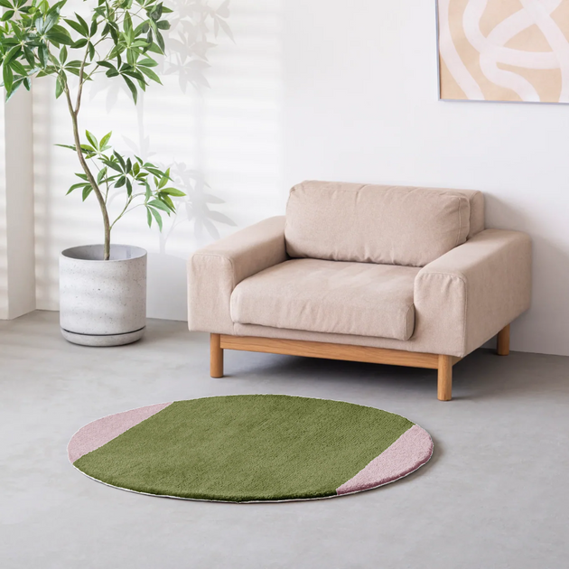 三好ラグ THE RUG crafted with MIYOSHI RUG / TWO COLOR × ROUND 全30色