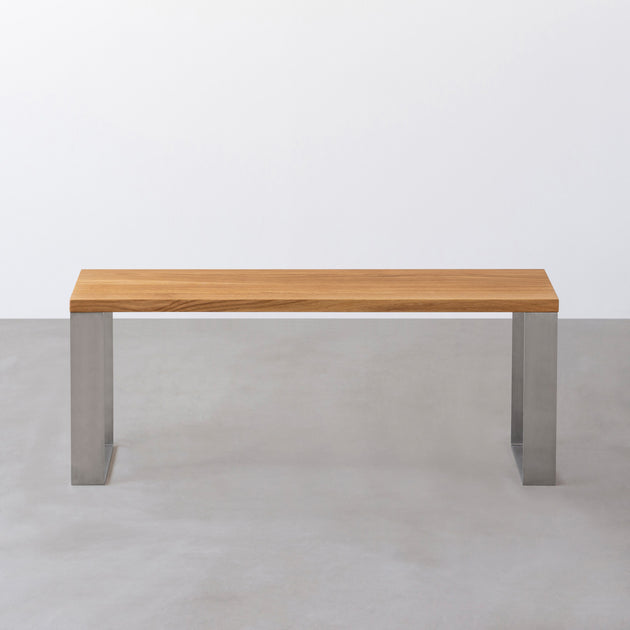 THE BENCH / 無垢 ホワイトオーク × Stainless Line – KANADEMONO