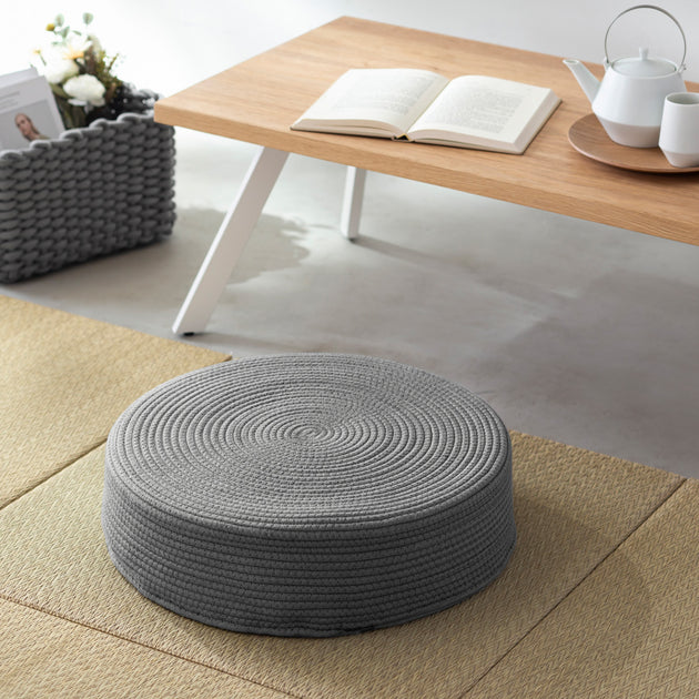インテリアブランド、カナデモノ kanademonoのコットンプフLサイズ未使用 Cotton - Rope やさしい手触りの コットンプフ – KANADEMONO