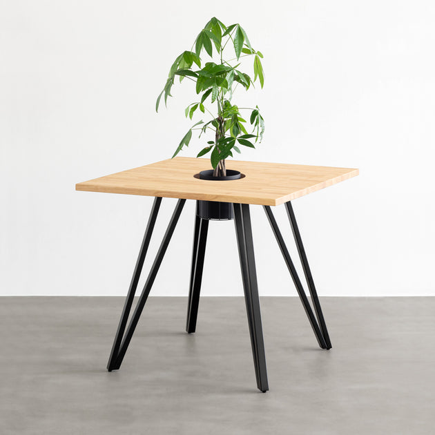 THE CAFE TABLE / ラバーウッド Black Steel トライアングル 4pin