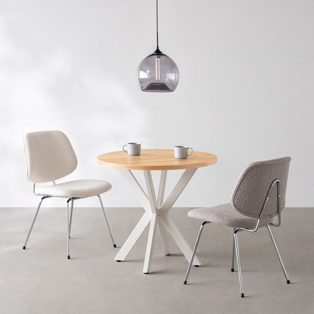THE CAFE TABLE / 無垢 ホワイトアッシュ White Steel カフェX