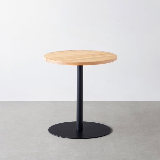 THE CAFE TABLE / 無垢 ホワイトアッシュ Black Steel 1本脚