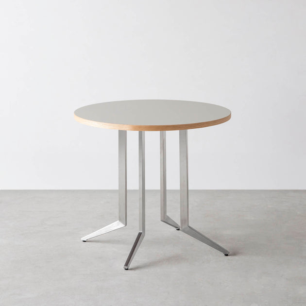 THE CAFE TABLE / リノリウム 全32色 Stainless 4本脚 × ラウンド φ61