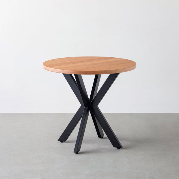 THE CAFE TABLE / 無垢 ブラックチェリー Black Steel カフェX