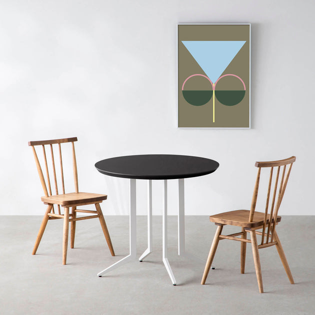 THE CAFE TABLE / FENIX NTM 全9色 White Steel 4本脚 × ラウンド φ61