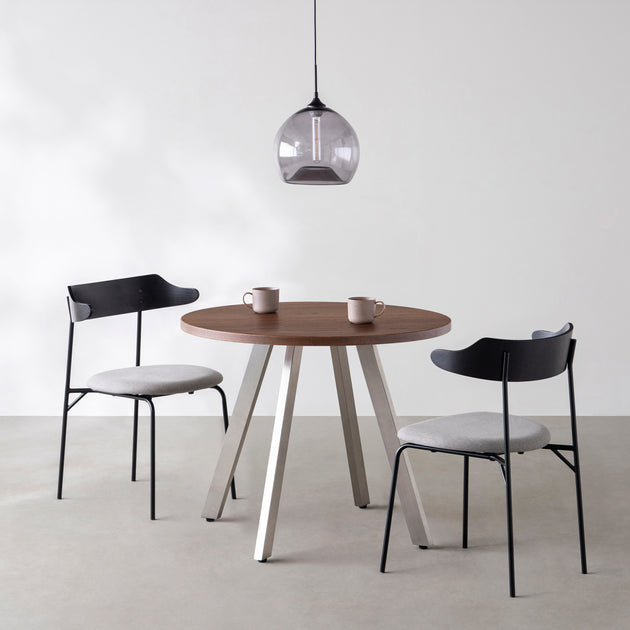 THE CAFE TABLE / ウォルナット Stainless 4本脚 × ラウンド φ81 - 90