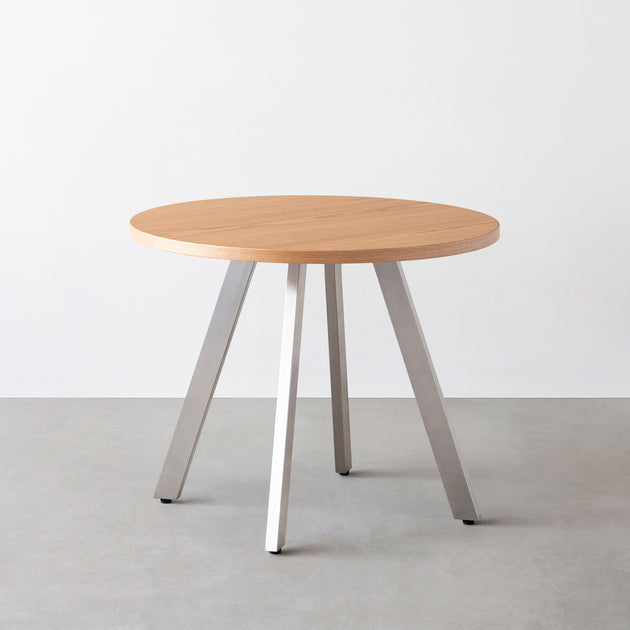 THE CAFE TABLE / ホワイトオーク Stainless 4本脚 × ラウンド φ81