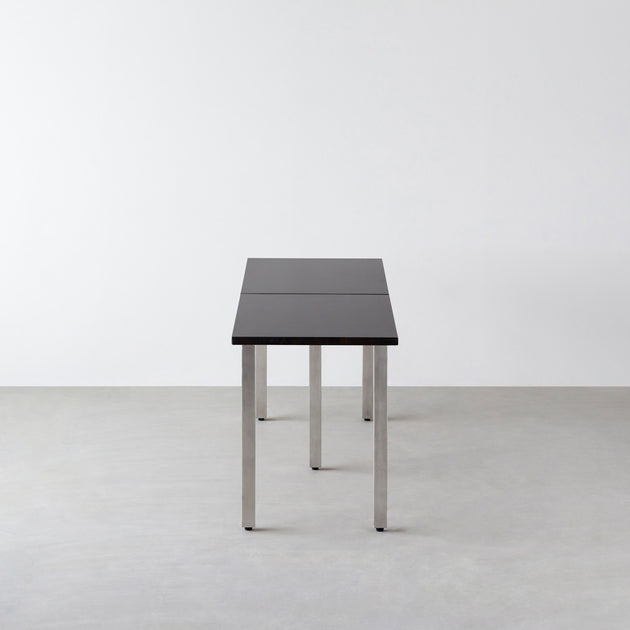 THE TABLE / ラバーウッド ブラックブラウン × Stainless × W181