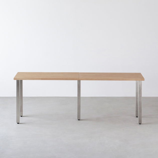 THE TABLE / ラバーウッド アッシュグレー × Stainless × W181 - 300cm