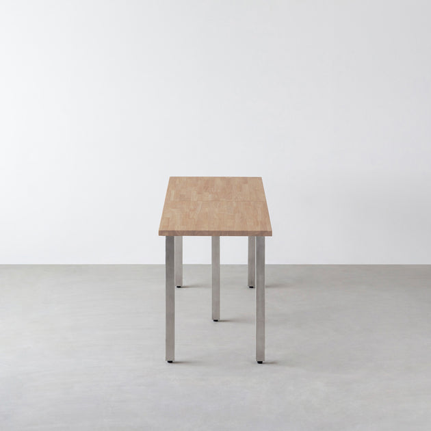 THE TABLE / ラバーウッド アッシュグレー × Stainless × W181 - 300cm