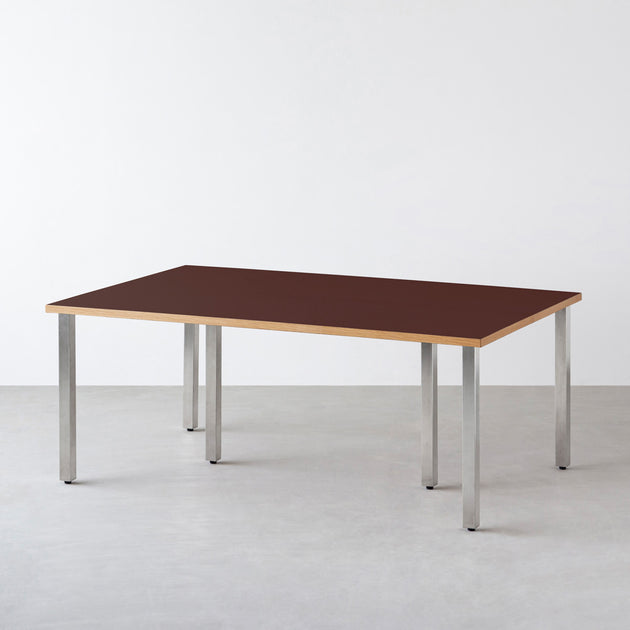 THE TABLE / リノリウム レッド・オレンジ系 × Stainless × W100