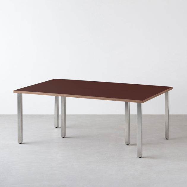 THE TABLE / リノリウム レッド・オレンジ系 × Stainless × W100