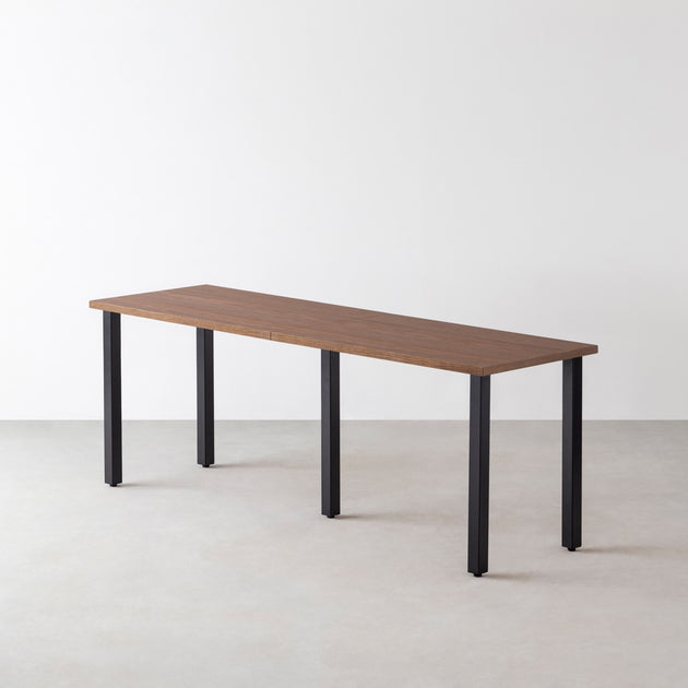 THE TABLE / ウォルナット × Black Steel × W181 - 300cm D40 - 69cm