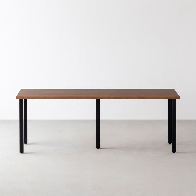 THE TABLE / ウォルナット × Black Steel × W181 - 300cm D40 - 69cm