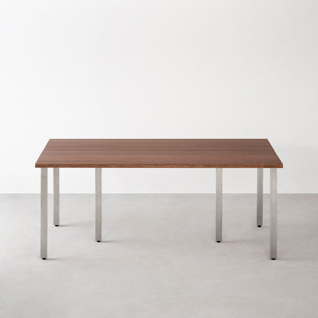 THE TABLE / ウォルナット × Stainless × W150 - 180cm D80 - 120cm