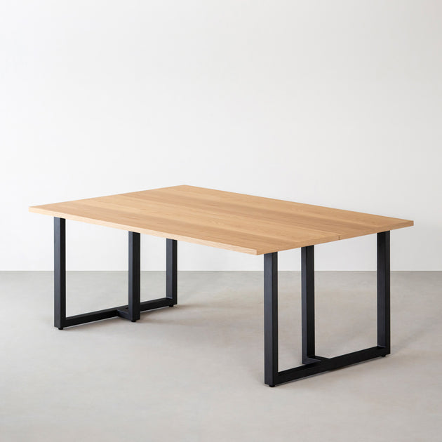 レビュー高評価アイテム特集｜ファッション通販 TABLE THE / W100 × Steel Black - T Tube × ホワイトオーク テーブル・机