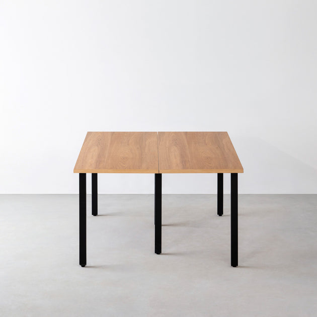 THE TABLE / くるみ × Black Steel × W150 - 180cm D80 - 120cm