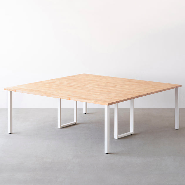 THE TABLE / ラバーウッド ナチュラル × White Steel × W150