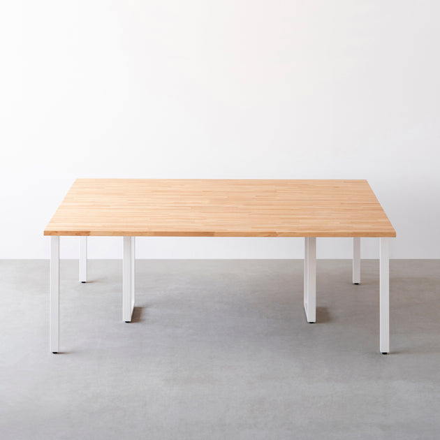 THE TABLE / ラバーウッド ナチュラル × White Steel × W150