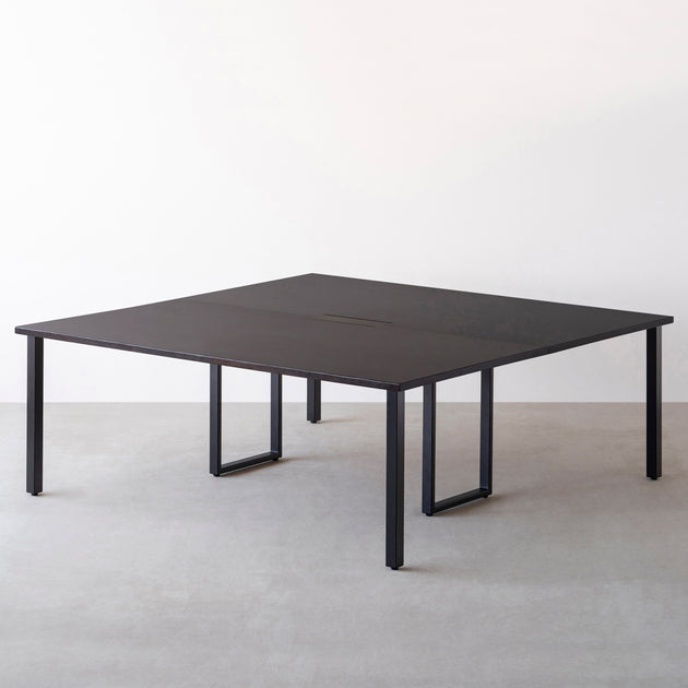 THE TABLE / ラバーウッド ブラックブラウン × Black Steel