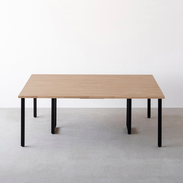 THE TABLE / ラバーウッド アッシュグレー × Black Steel × W150