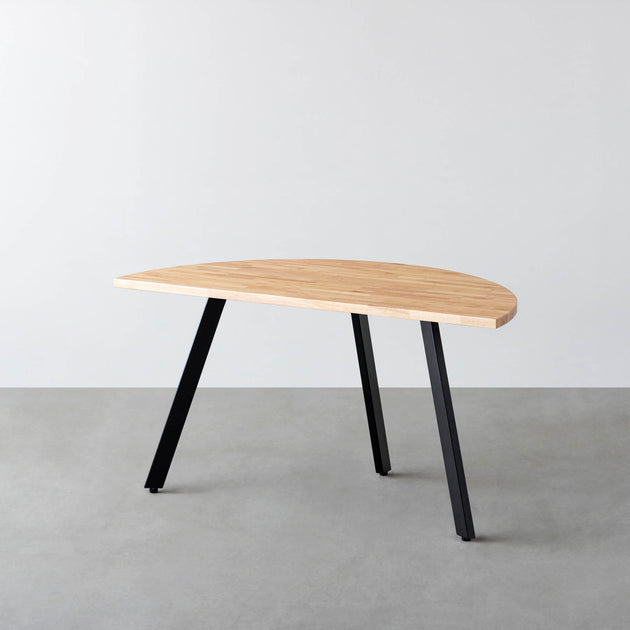 半円テーブル 飛騨家具 shirakawa シラカワ プラッツテーブル 半円形 スリット