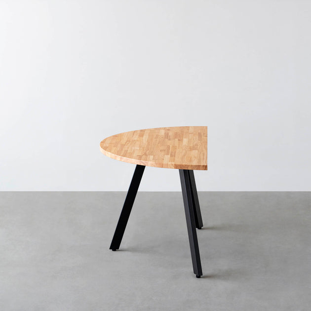 THE TABLE / 半円 × ラバーウッド × Black Steel – KANADEMONO