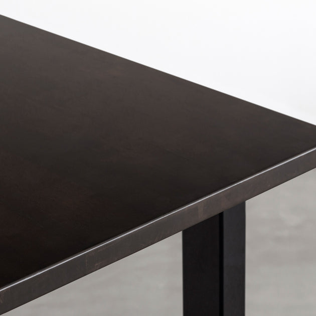 THE TABLE / ラバーウッド ブラックブラウン × Black Steel × W181 