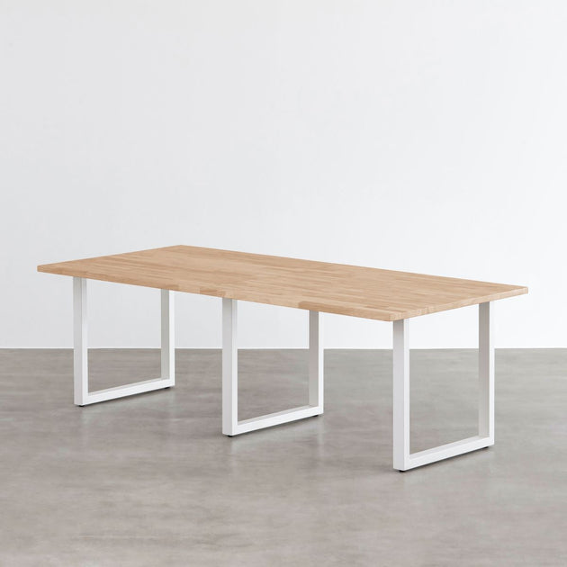 THE TABLE / ラバーウッド アッシュグレー × White Steel × W181