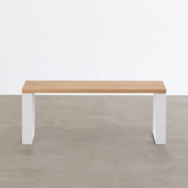 THE BENCH / ラバーウッド アッシュグレー × White Steel Line