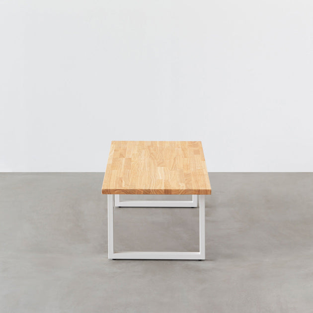 THE LOW TABLE / ラバーウッド ナチュラル × White Steel – KANADEMONO