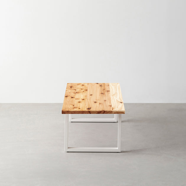 THE LOW TABLE / 無垢 杉 × White Steel – KANADEMONO