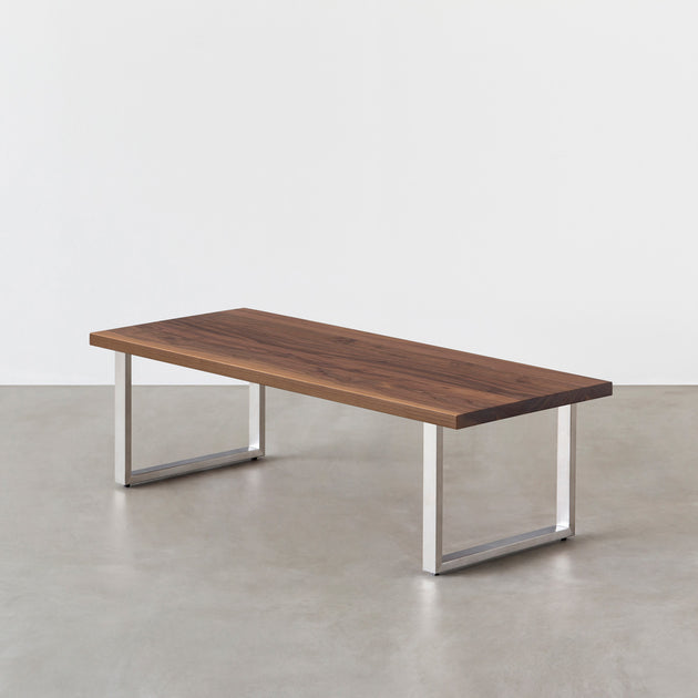 無垢　鉄脚　ウォールナット　ローテーブル THE LOW TABLE / 無垢 ウォルナット × Stainless – KANADEMONO