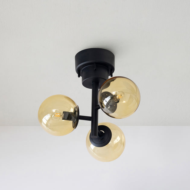 ノスタルジックなガラスボール シーリングライト 3灯タイプ – KANADEMONO