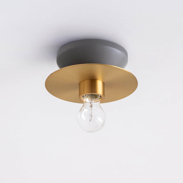 コンテンポラリー シーリングライト グレー×ゴールド – KANADEMONO