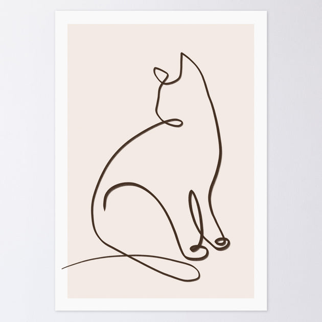 暮らしにアートを Sit Still Neko #3（ポスター単品） – KANADEMONO
