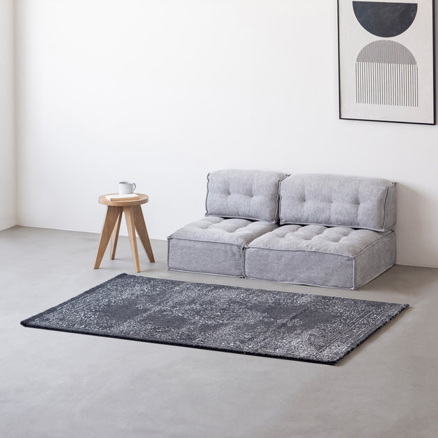 Mystic Monochrome Tribal Rug 120×170 – KANADEMONO