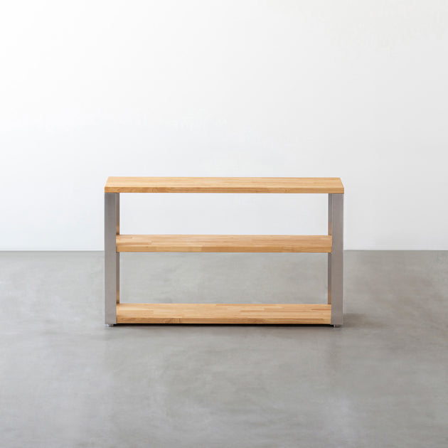 THE STORAGE SHELF 3段 / ラバーウッド ナチュラル × Stainless