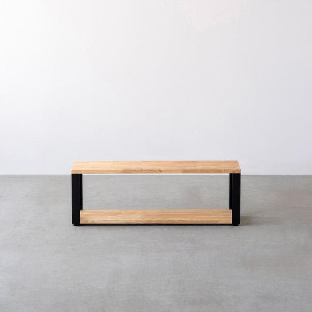 THE STORAGE SHELF 2段 / ラバーウッド ナチュラル × Black Steel