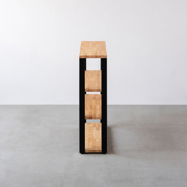 KANADEMONO　THE SHELF / ラバーウッド ナチュラル THE SHELF / ラバーウッド ナチュラル × Black Steel – KANADEMONO