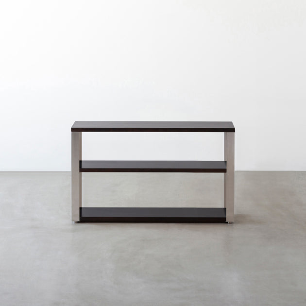 THE STORAGE SHELF 3段 / ラバーウッド ブラックブラウン × Stainless