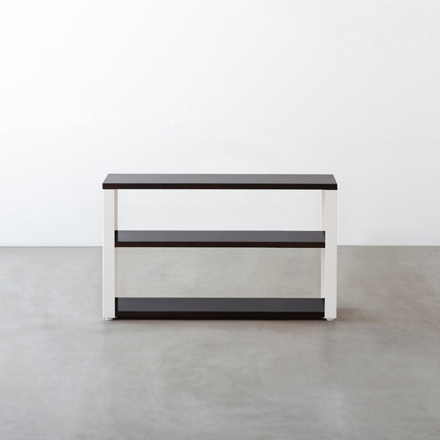 THE STORAGE SHELF 3段 / ラバーウッド ブラックブラウン × White