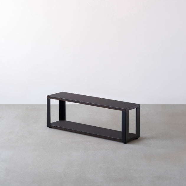 THE STORAGE SHELF 2段 / ラバーウッド ブラックブラウン × Black
