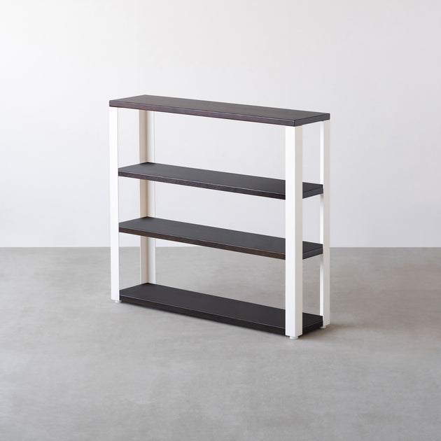 THE STORAGE SHELF 4段 / ラバーウッド ブラックブラウン × White