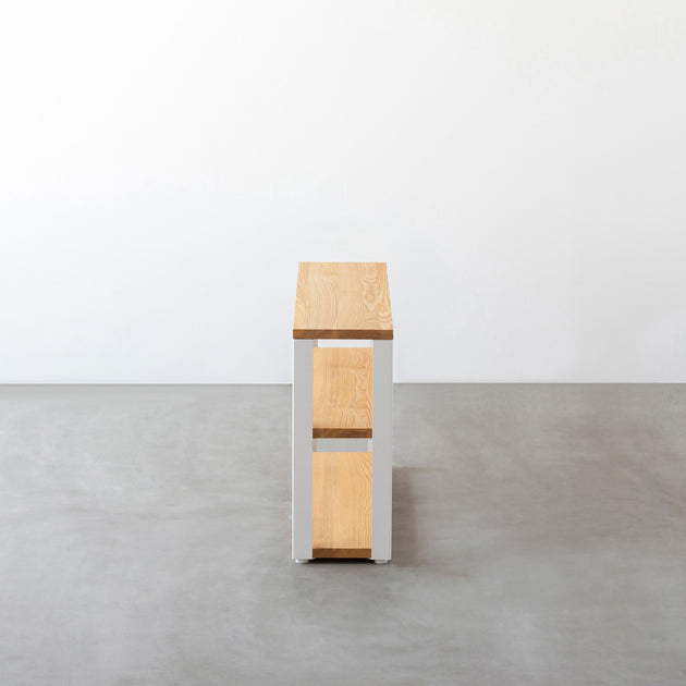 THE STORAGE SHELF 3段 / 無垢 ホワイトアッシュ × White Steel