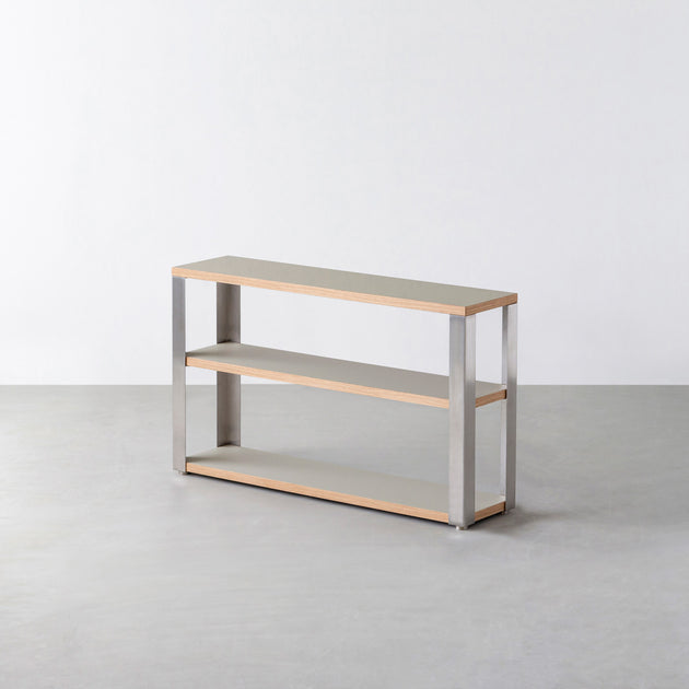展示品　コンドットコンテンポラリーファニチャー　リノリウム　シェルフ　飾り棚 THE STORAGE SHELF 3段 / リノリウム 全32色 × Stainless – KANADEMONO