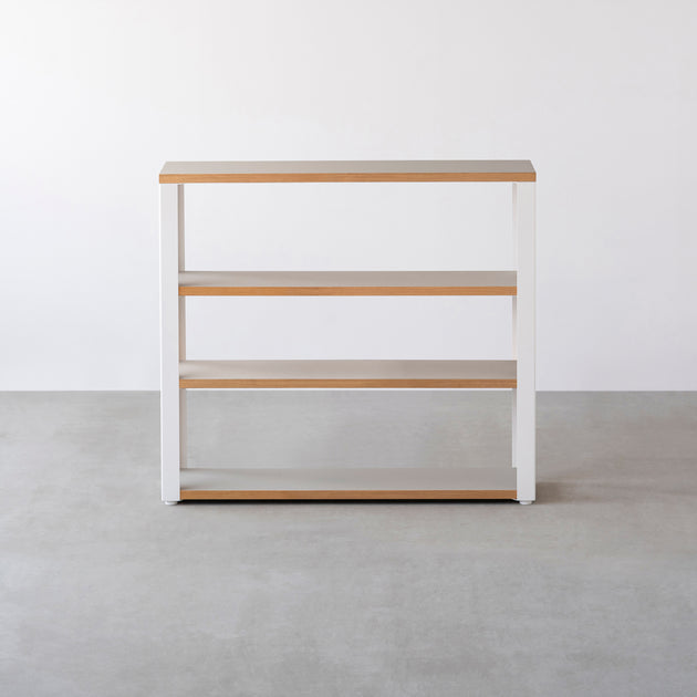 THE STORAGE SHELF 4段 / リノリウム 全32色 × White Steel – KANADEMONO