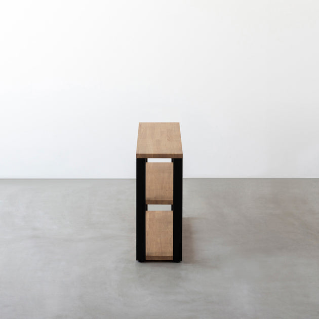 THE STORAGE SHELF 3段 / ラバーウッド アッシュグレー × Black Steel