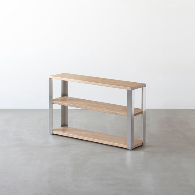 THE STORAGE SHELF 3段 / ラバーウッド アッシュグレー × Stainless